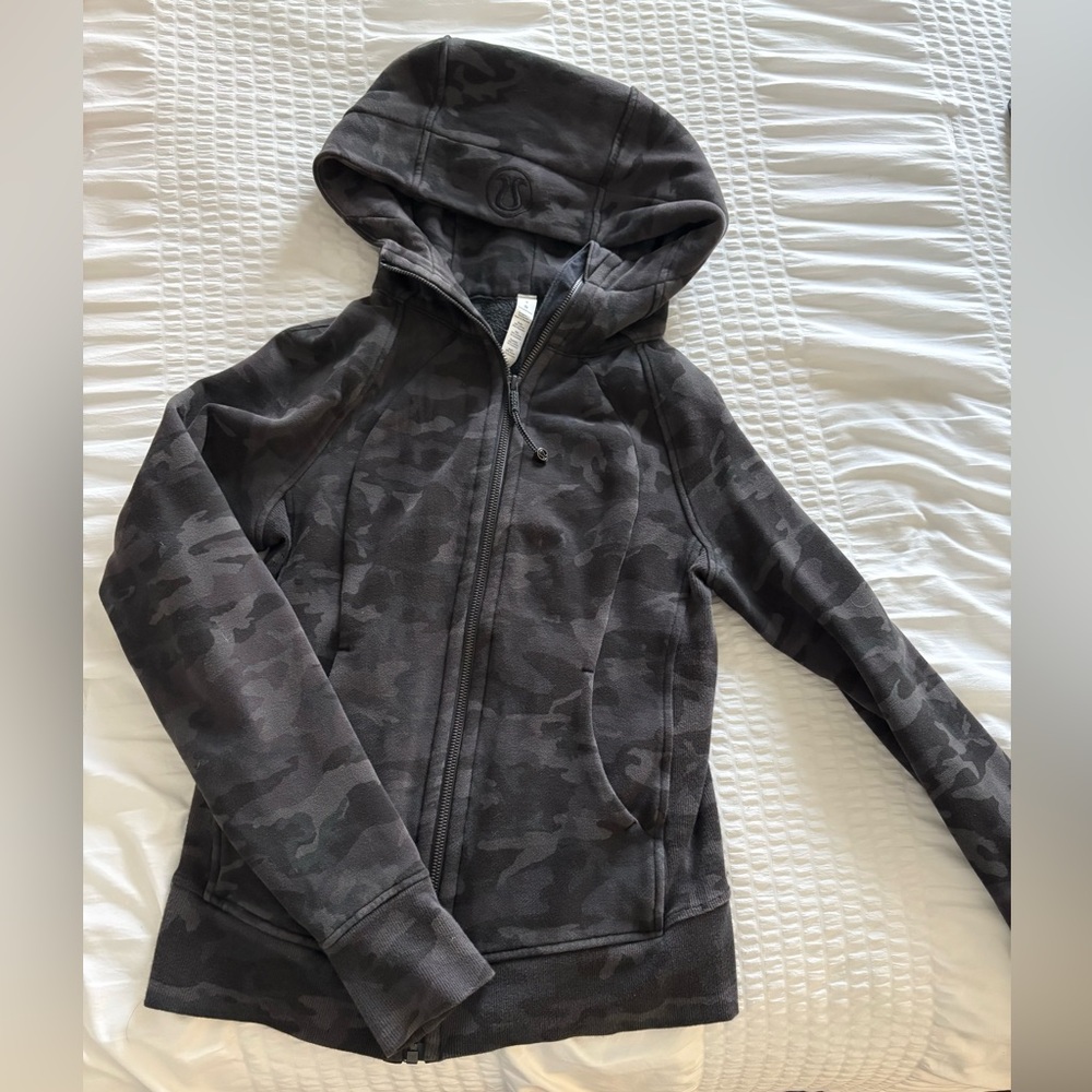 Lululemon Camouflage Scuba Full Zip-Up Hoodie